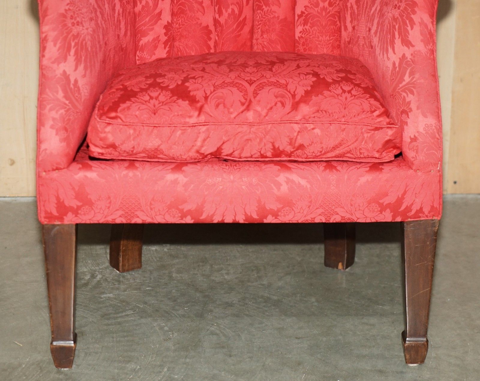 photo for sale Antique Fluted Back Victorian Circa 1890 Porters Windback Barrel Armchair