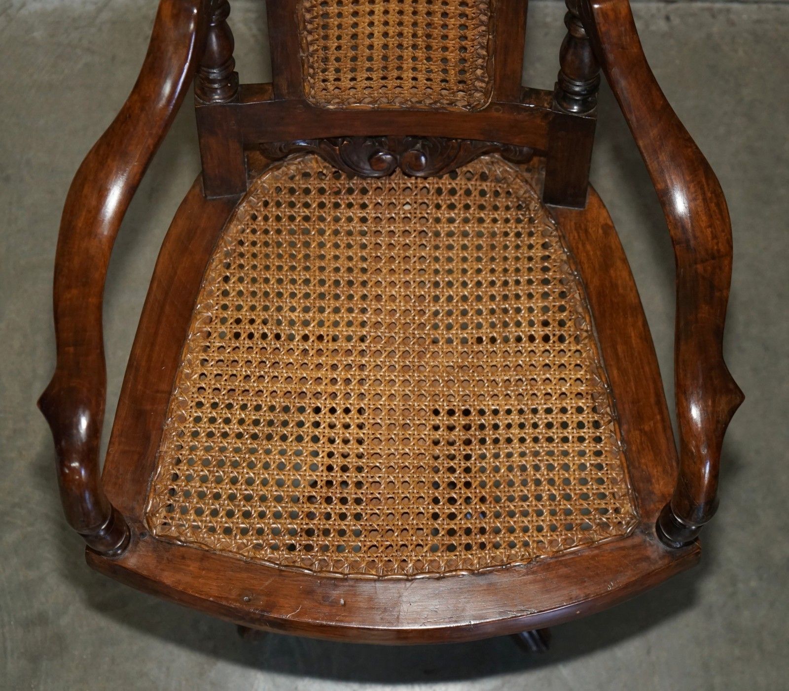 photo for sale Unique Antique Victorian Height Adjustable Swivel Office Captains Bergere Chair