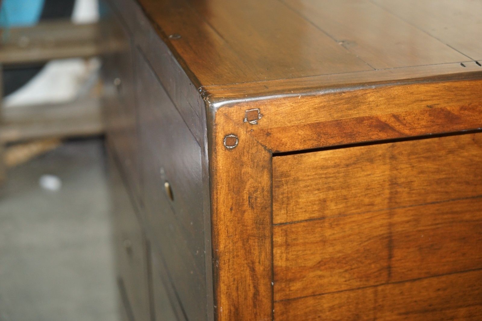 photo furniture Lovely Large Vintage Hardwood Military Campaign Style Chest Of Drawers Part Set