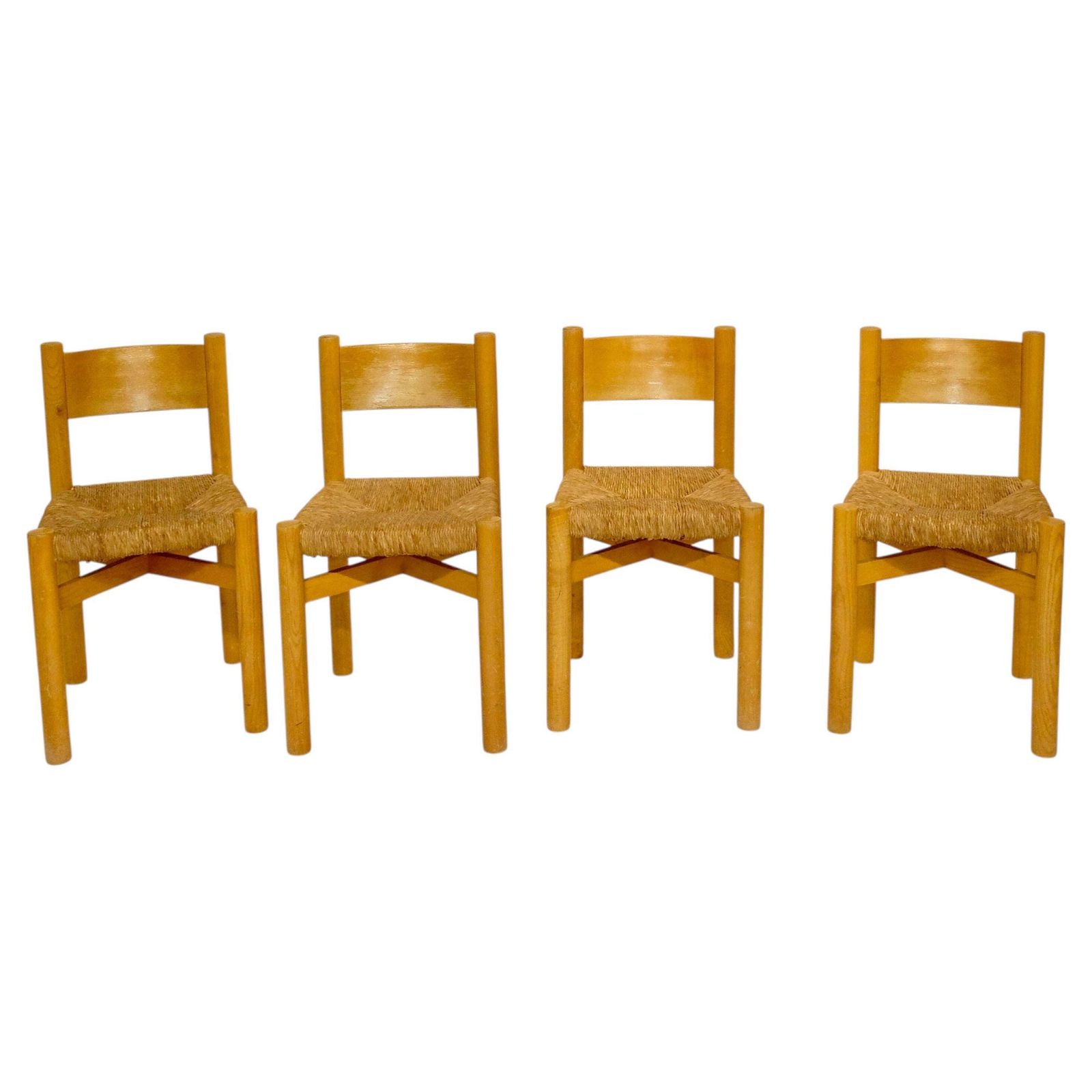 Perriand Meribel Dinning Chairs Original Straw Free Shipping Call Me To Discuss photo for sale