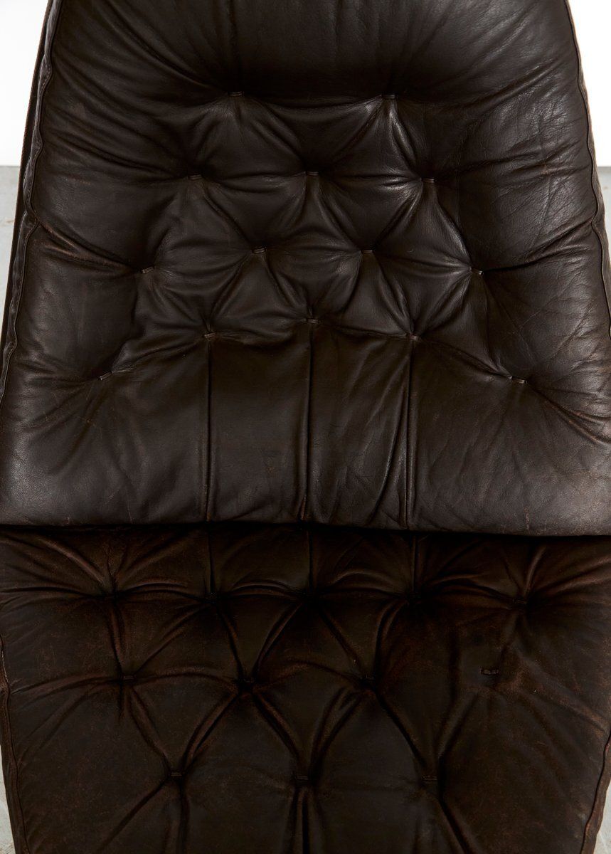 photo vintage Set Of Ms 68 Swivel Lounge Chair And Ottoman From Madsen & Schübell, 1960s