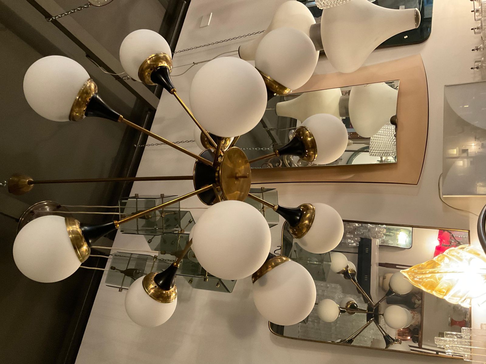 Stilnovo   12 Light Chandelier   Made In Italy 1950s photo 3989.0