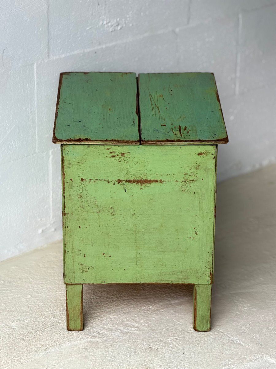 photo vintage Industriële Groene Opbergtafel, Jaren 1960