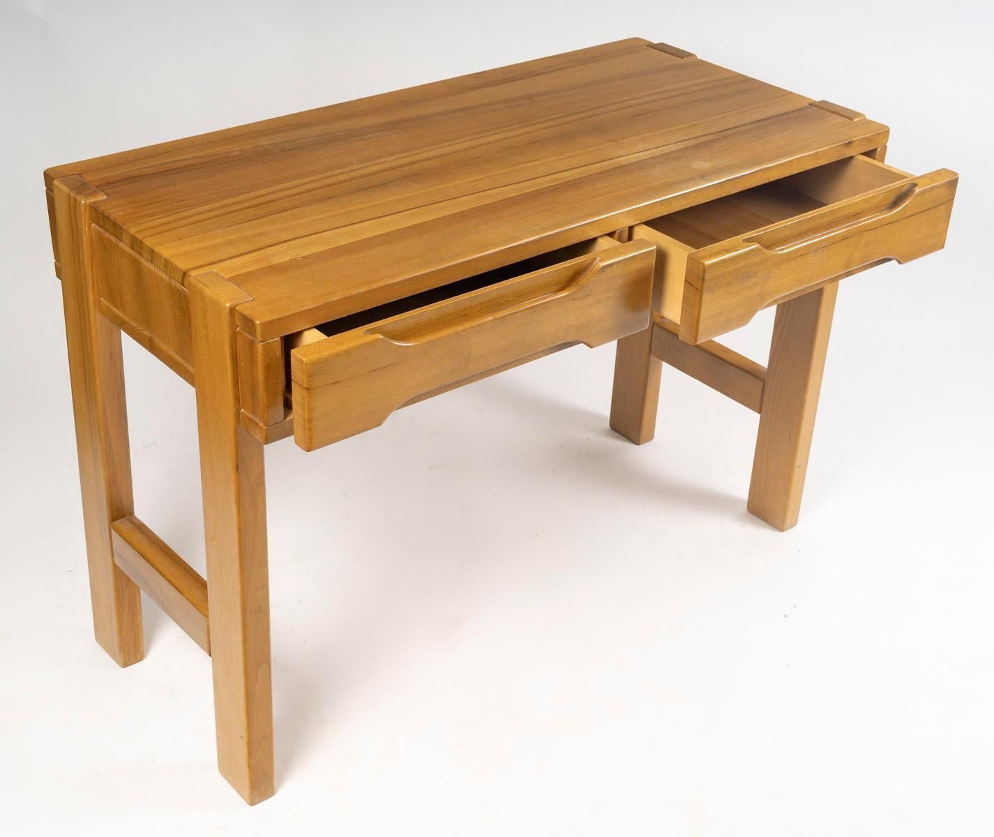 1960s Pine Desk And Chair, Sleek Design. photo vinterior