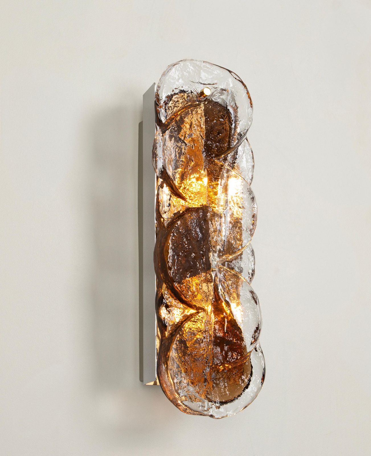 1 Of 2 Large Kalmar Murano Glass Sconces Wall Lights Citrus, Austria, 1960s photo for sale