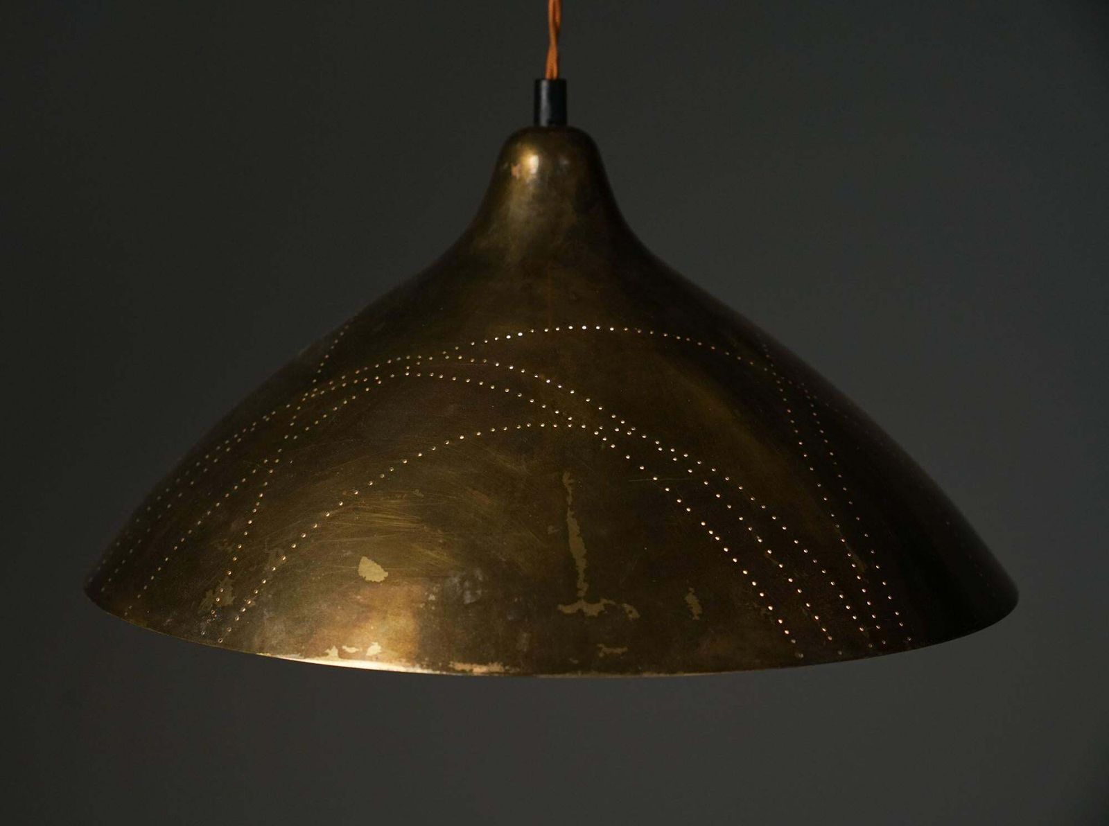 Scandinavian Modern Brass Pendant, Lisa Johansson Pape, Orno Oy, 1940/1950s photo for sale