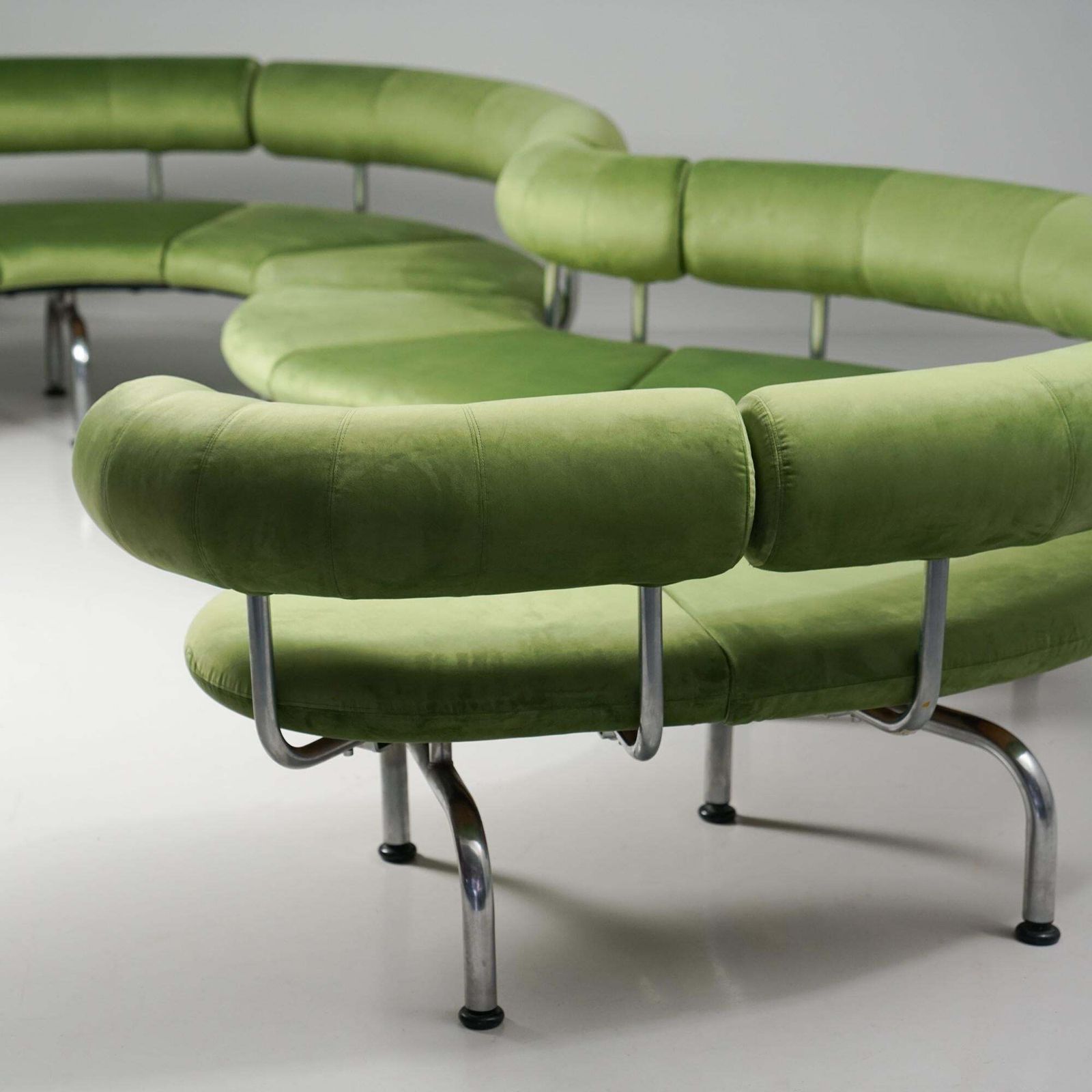 Rare Snake Shaped Sofa, Johannes Foersom & Peter Hiort Lorenzen, Erik Jørgensen photo for sale