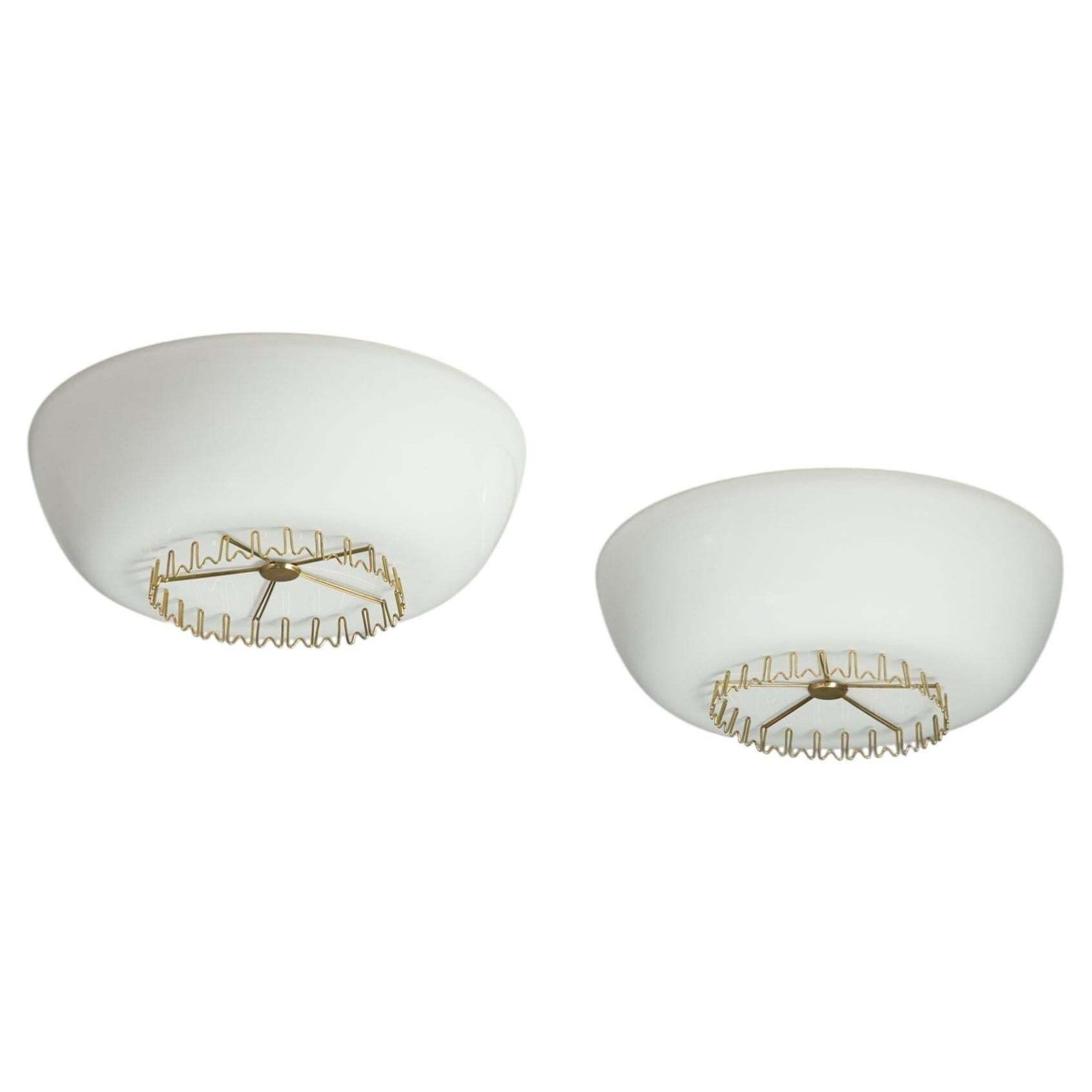 Pair Of Model 1116 Flush Mounts, Lisa Johansson Pape, Orno Oy, 1950s