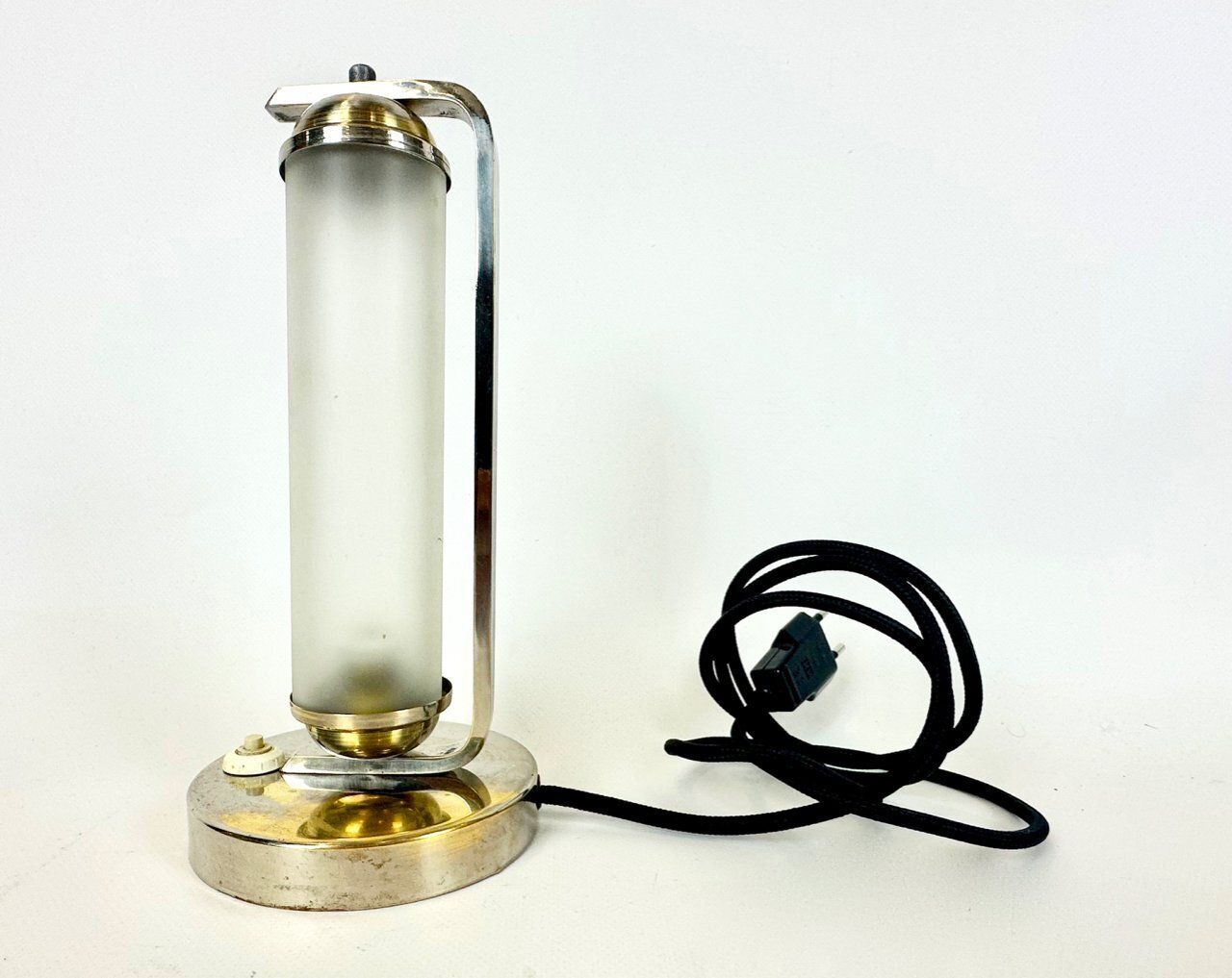 Bauhaus Nickel Plated Tubular Table Lamp From Elma Weimar, 1930s photo for sale