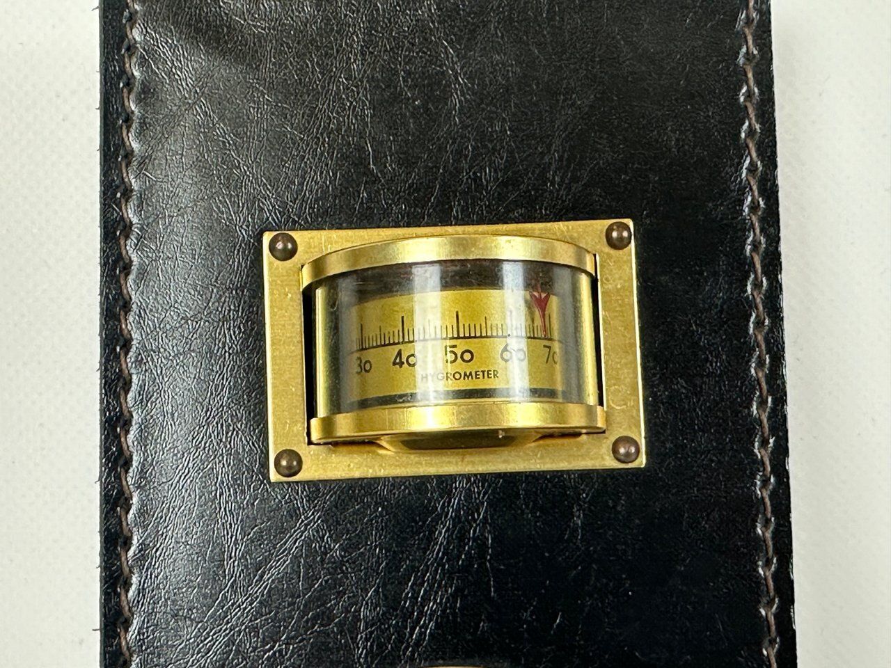 photo for sale Vintage German Leather Fisher's Weather Station, 1980s