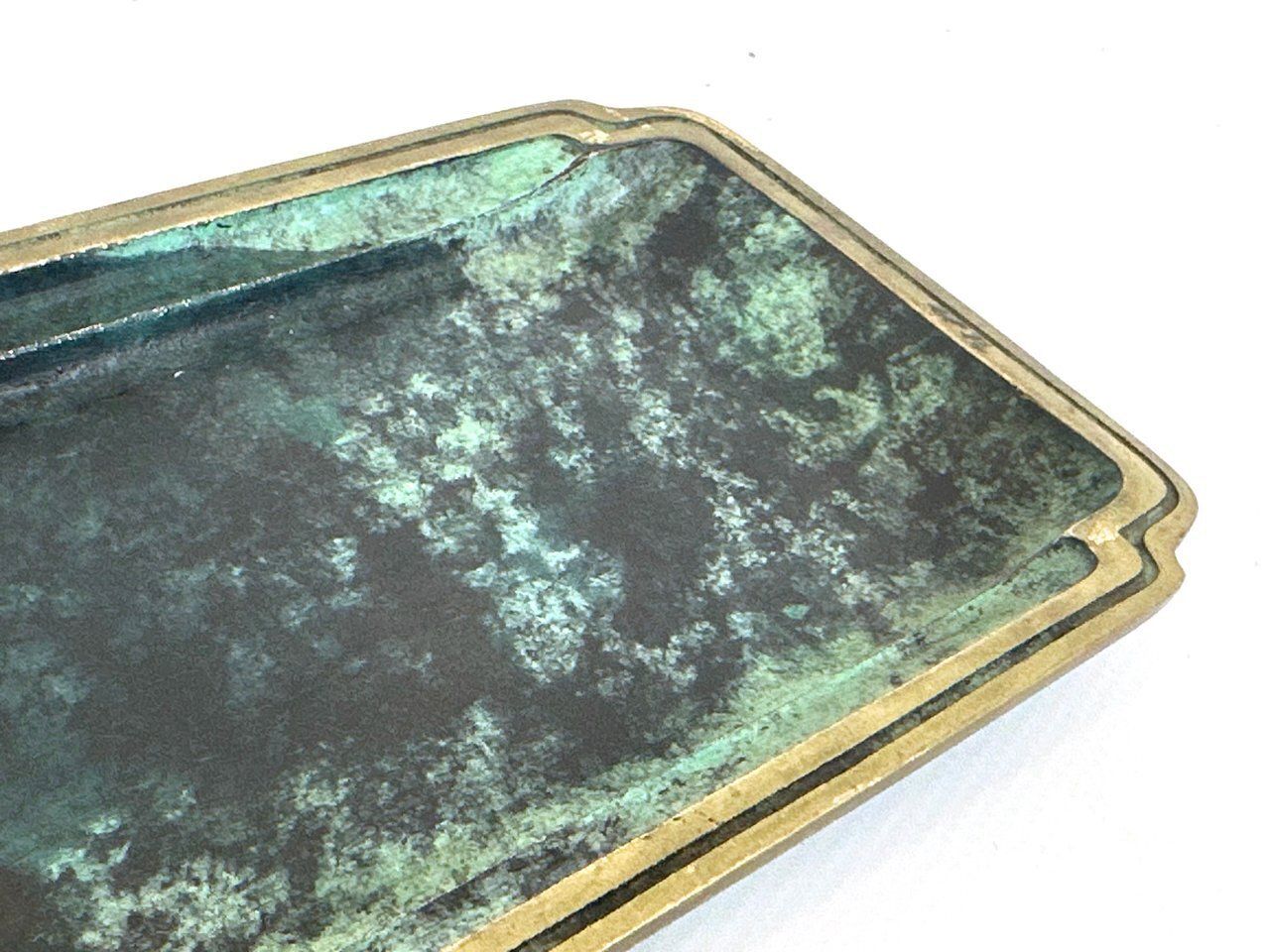 photo for sale Mid Century Modern Desk Pen Holder In Bronze From Hagenauer Workshops, 1960s