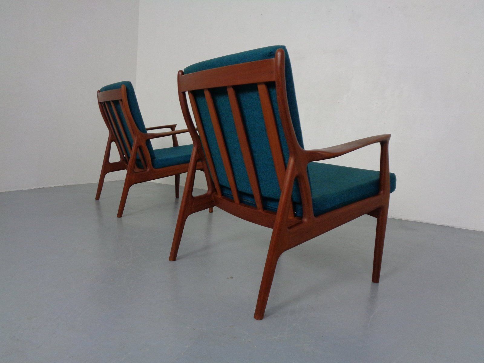 photo for sale Organic Teak Armchairs, Denmark, 1960s, Set Of 2