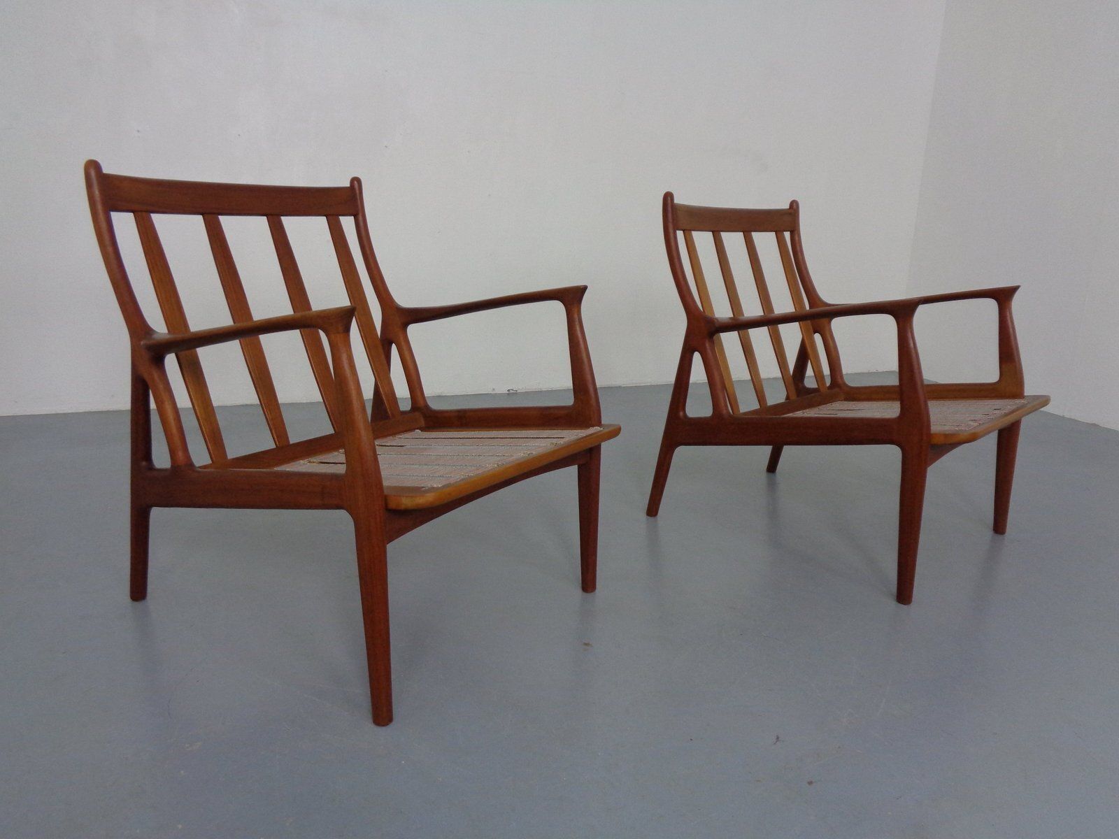 photo vinterior Organic Teak Armchairs, Denmark, 1960s, Set Of 2