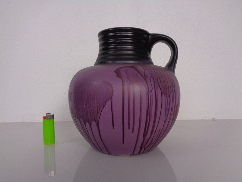 Purple Es Ceramic Vase From Emons & Söhne, Germany, 1970s photo Home Decor