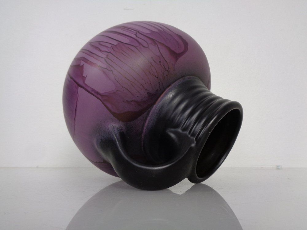 photo vinterior Purple Es Ceramic Vase From Emons & Söhne, Germany, 1970s