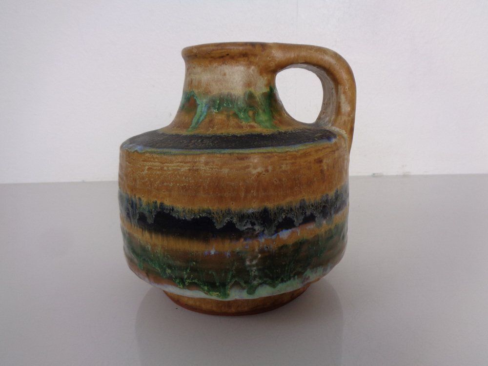 Ceramic G/135 Vase By Fridegart Glatzle For Karlsruher Majolika, Germany, 1970s