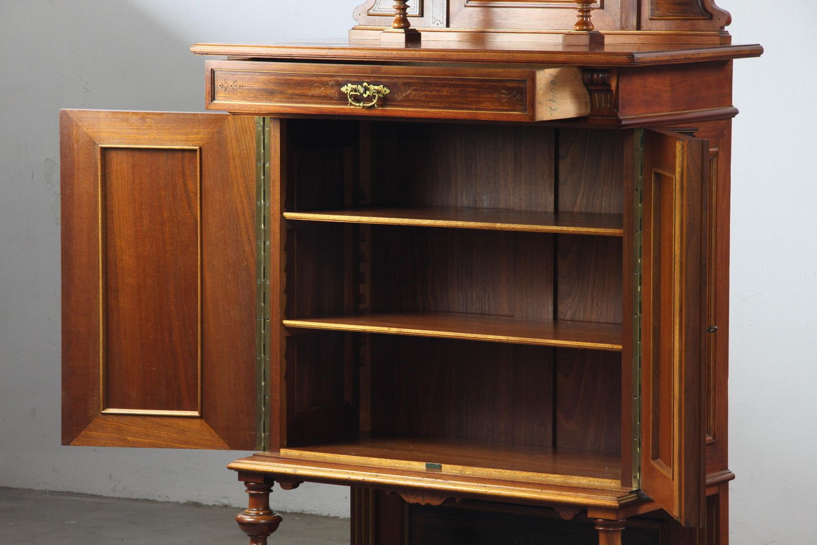 Vintage Antique Danish Solid Mahogany Wood Cabinet, 1890s photo 1443.0