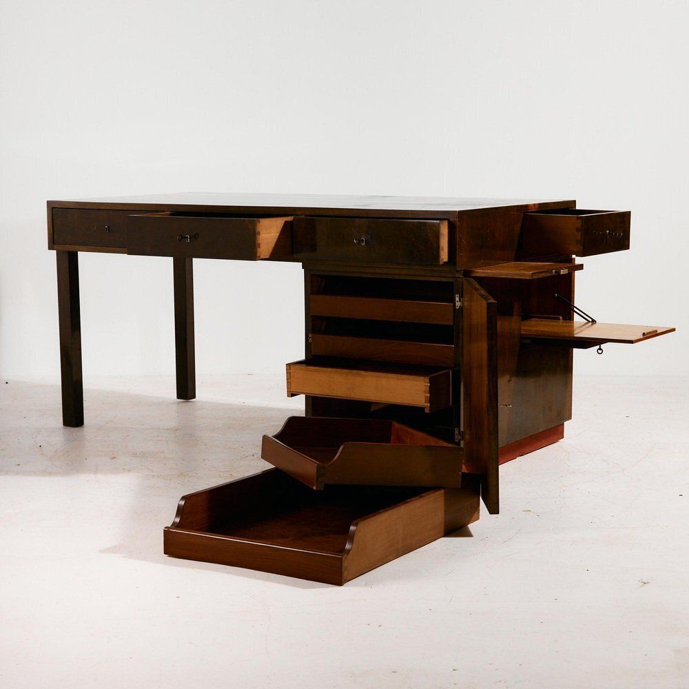 Art Deco Desk And Armchair, 1940s, Set Of 2 photo Furniture