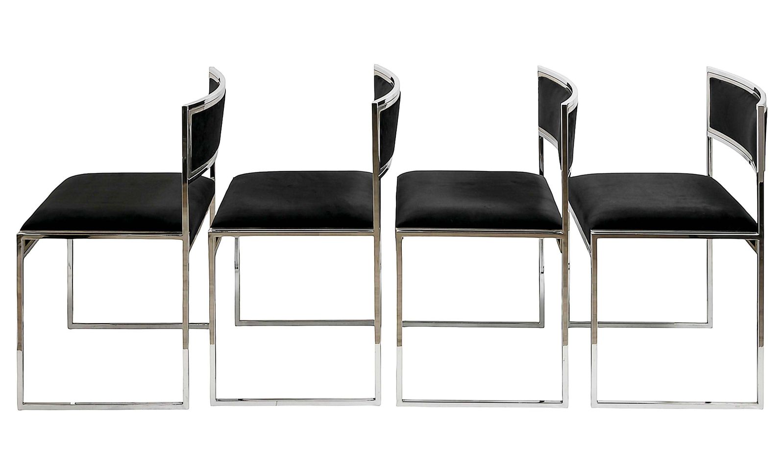 Set Of 6 Pcs. Mid Century Italian Chrome Chairs By Willy Rizzo photo vinterior