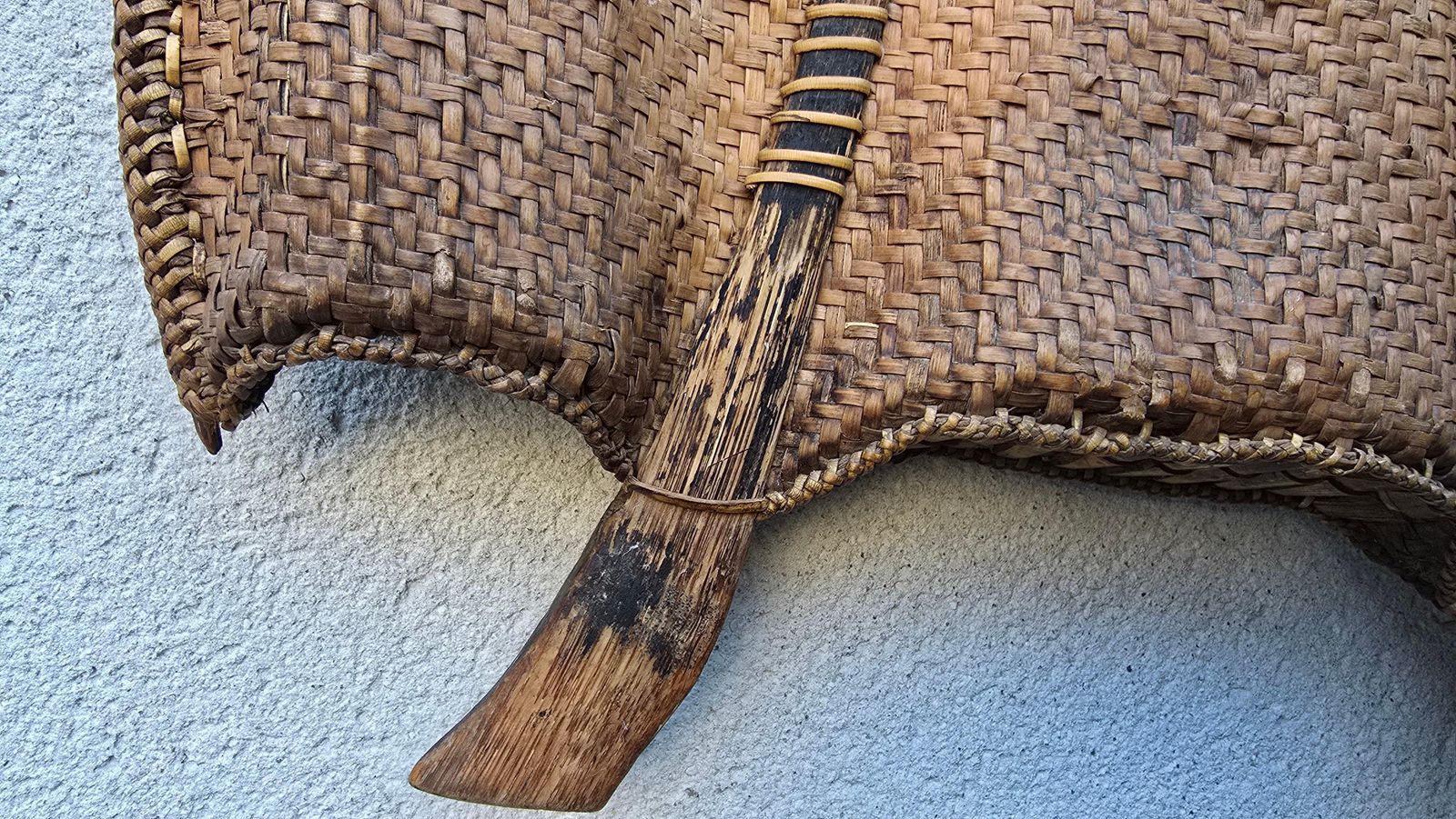 19th Century Southeast Asian Tribal Backpack Basket, Likely Northern Vietnam photo 2578.0