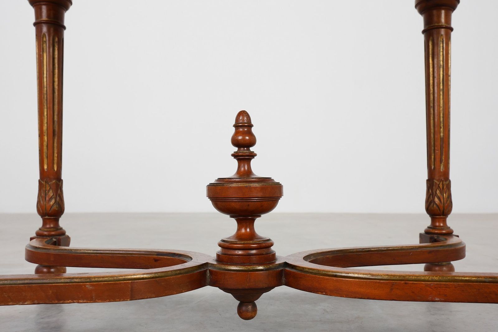Empire French Oak Side Table With Gilt Details, 1900s photo vinterior