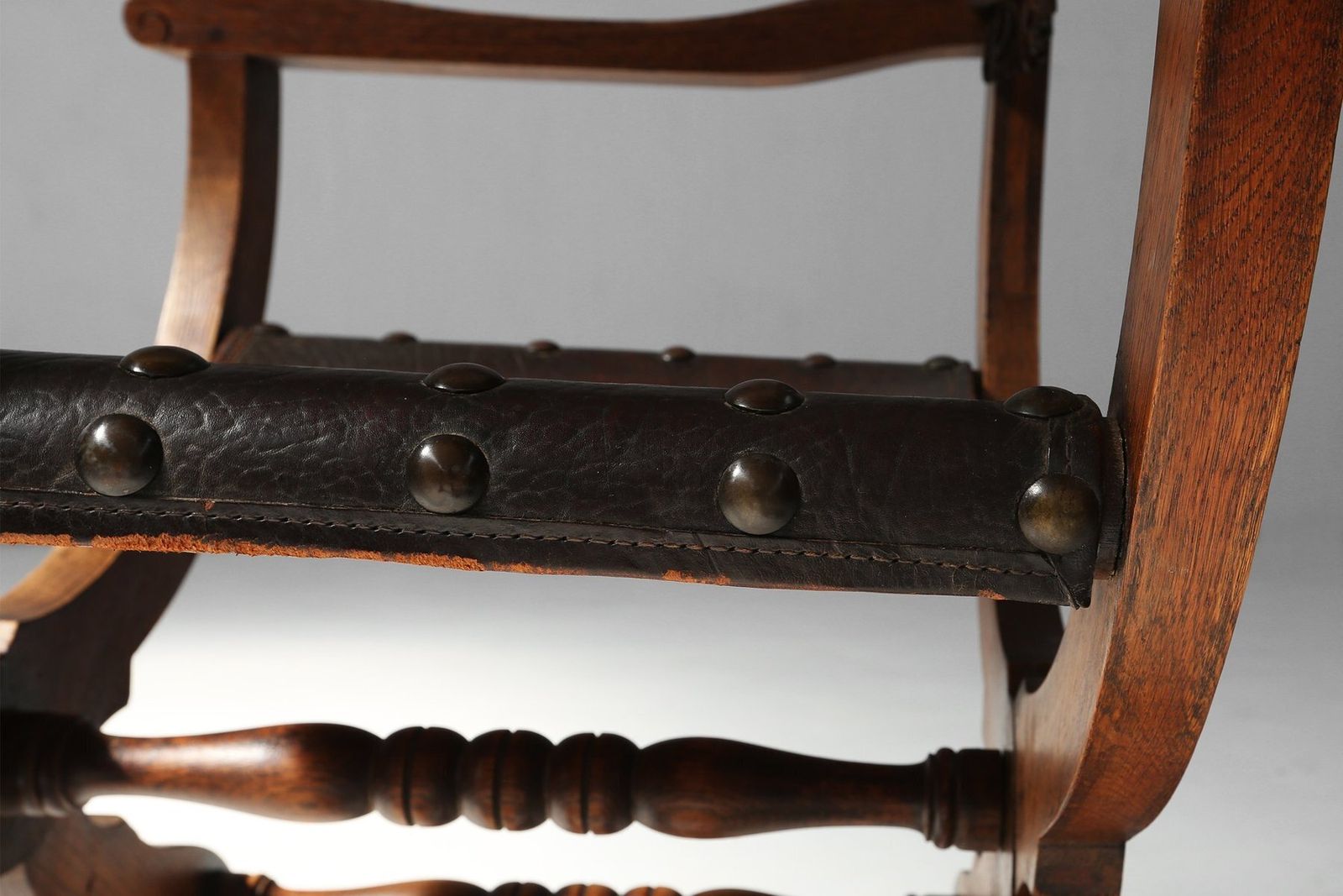Antique Neo Renaissance Throne Chair, France, 1890s photo vintage
