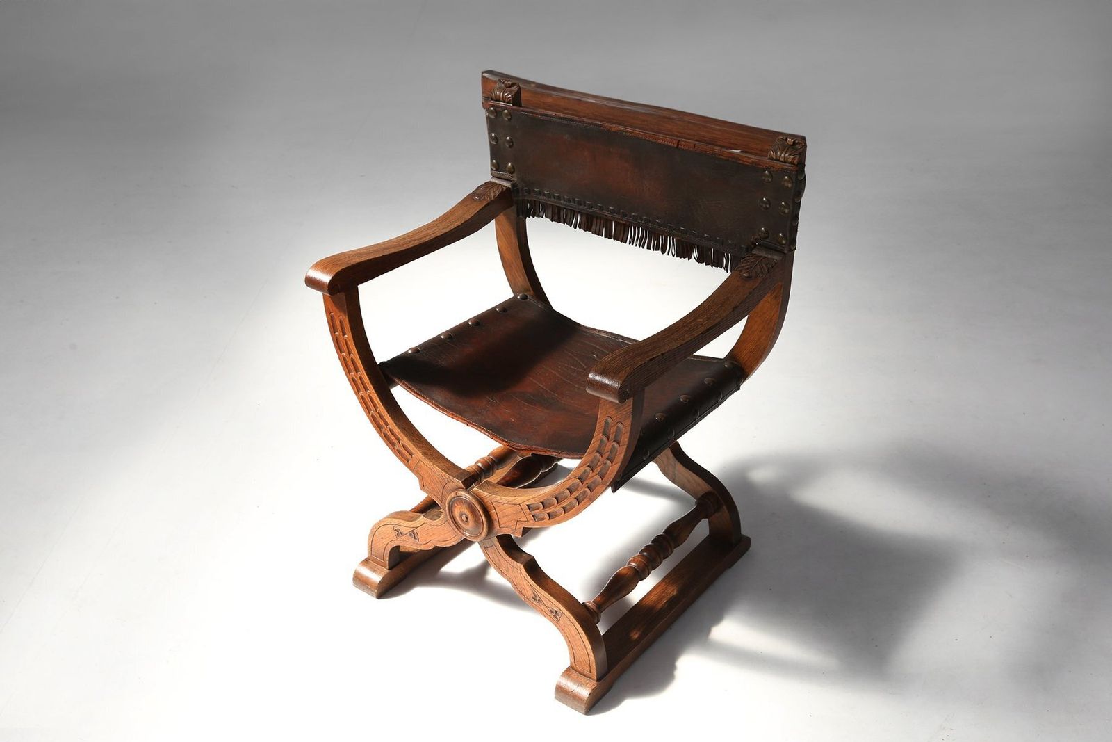 Furniture Antique Neo Renaissance Throne Chair, France, 1890s photo