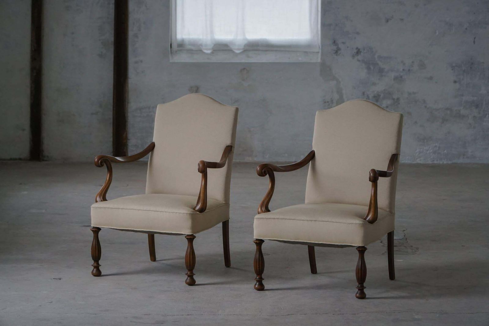 Pair Of Art Nouveau Easy Chairs, Danish Cabinetmaker, Early 20th Century photo buy