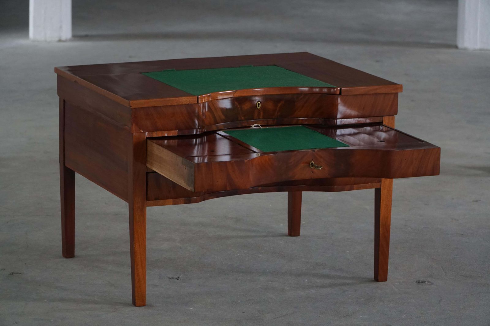 Antique Custommade Writing Desk In Mahogany, Danish Cabinetmaker, Early 1900s photo vintage