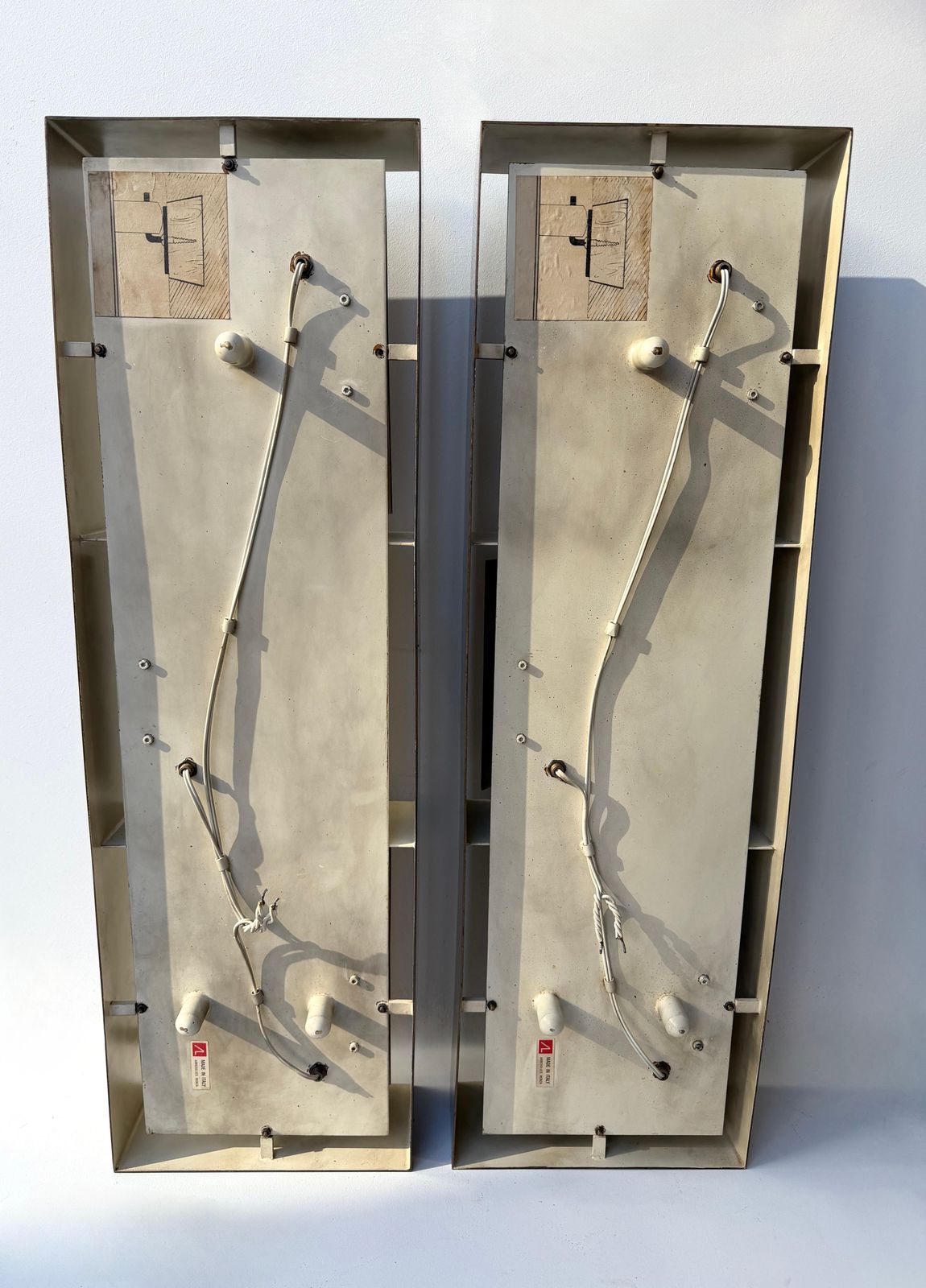 Pair Of Brass Sconces "Finestra" 12664 By Gio Ponti For Arredoluce. Italy, 1950s photo furniture