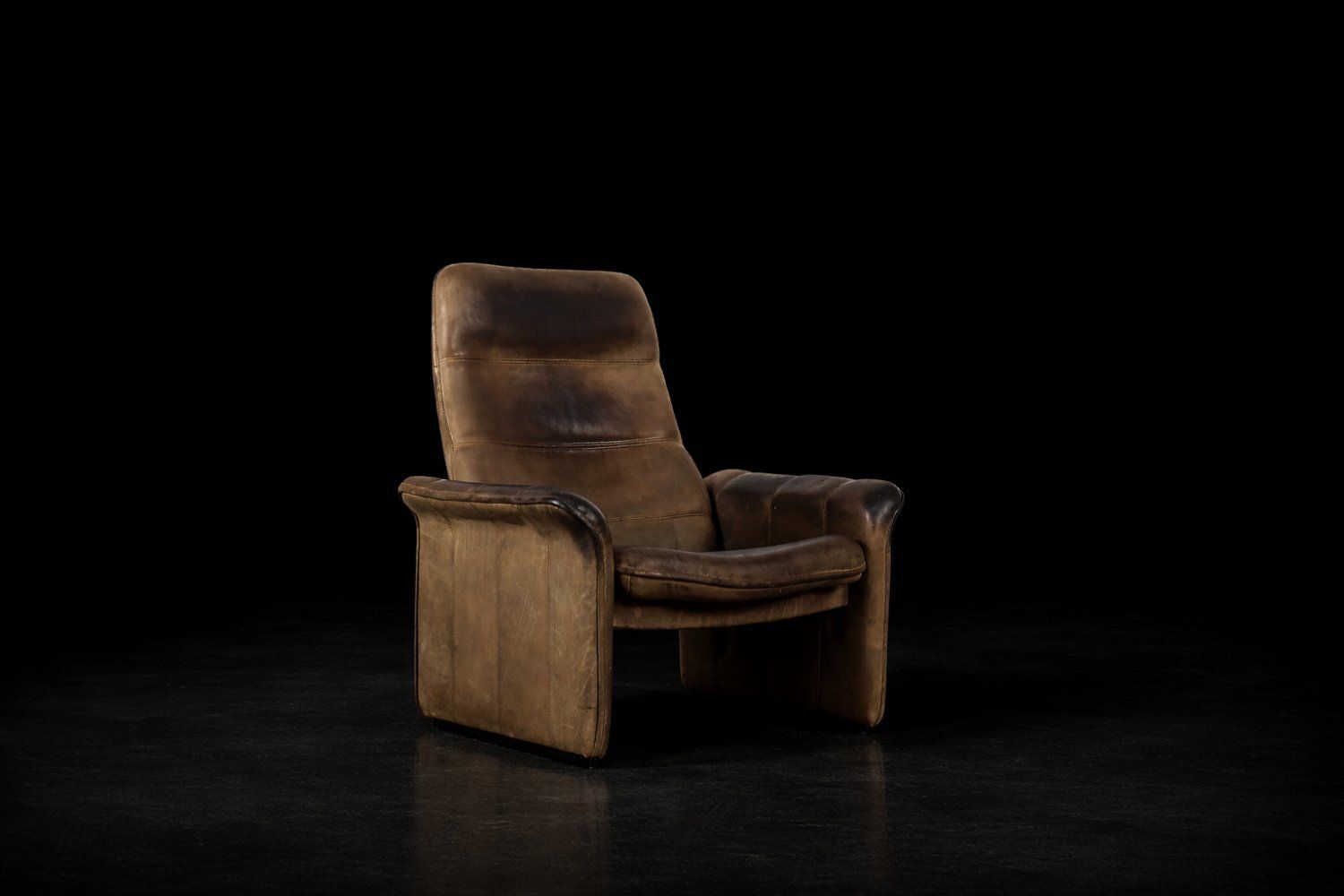 Vintage Brutalist Buffalo Leather Ds 50 Lounge Chair From De Sede, 1970s