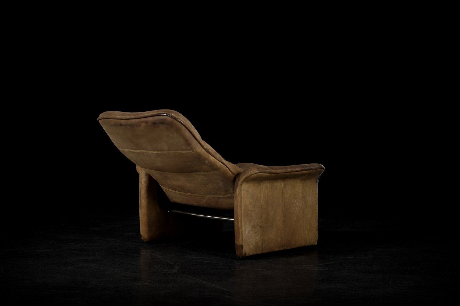 Vintage Brutalist Buffalo Leather Ds 50 Lounge Chair From De Sede, 1970s photo vintage