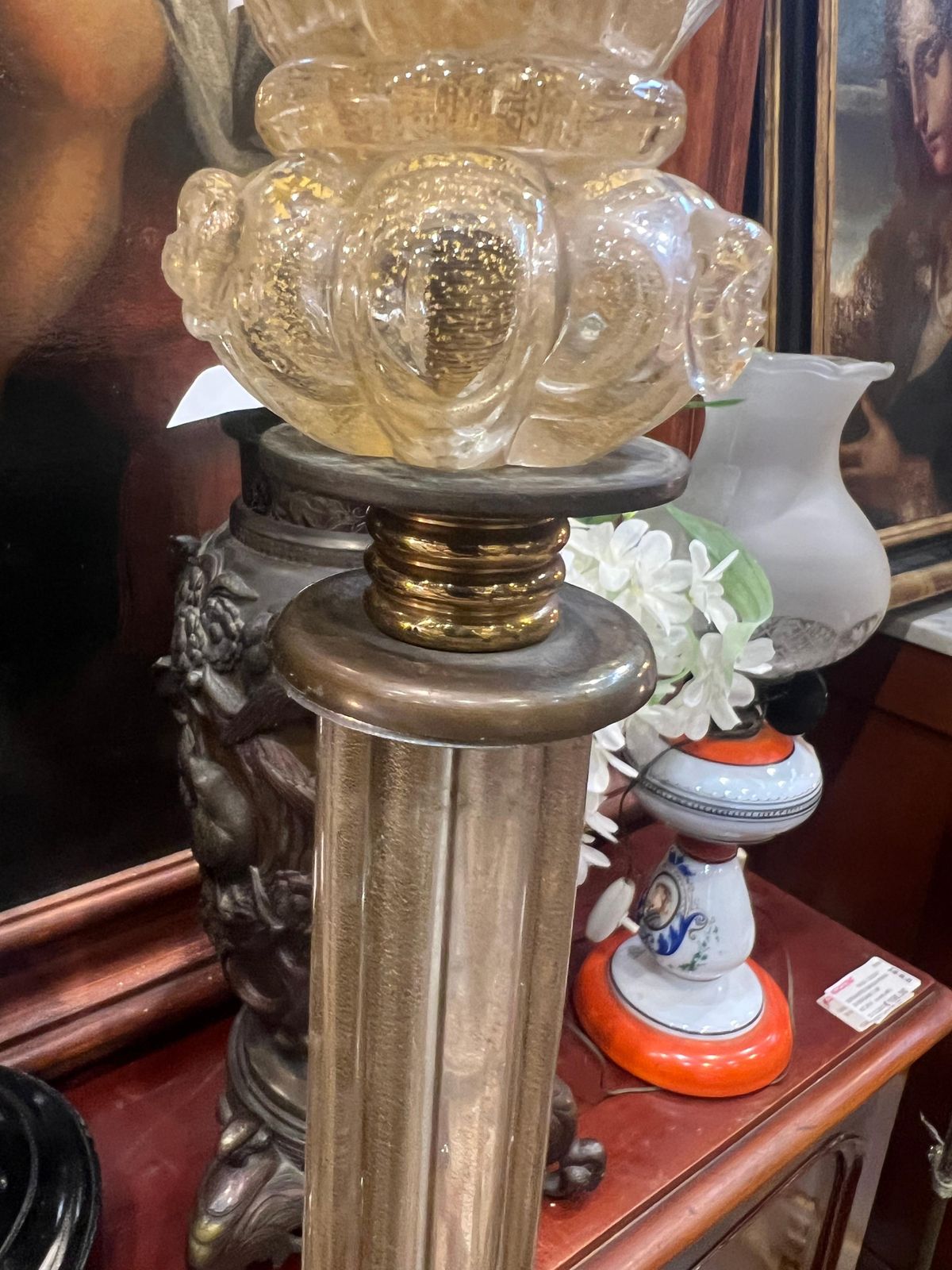 photo buy Extraordinary Floor Lamp In Precious Gold Murano Glass