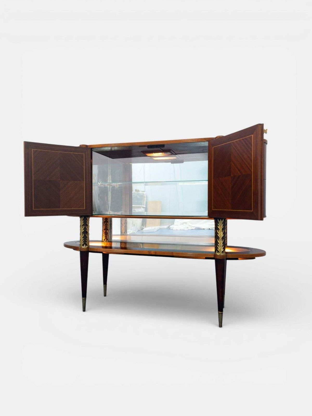 Furniture Italian Mid Century Sideboard Or Cabinet Bar Designed By Pierluigi Colli, 1940s photo