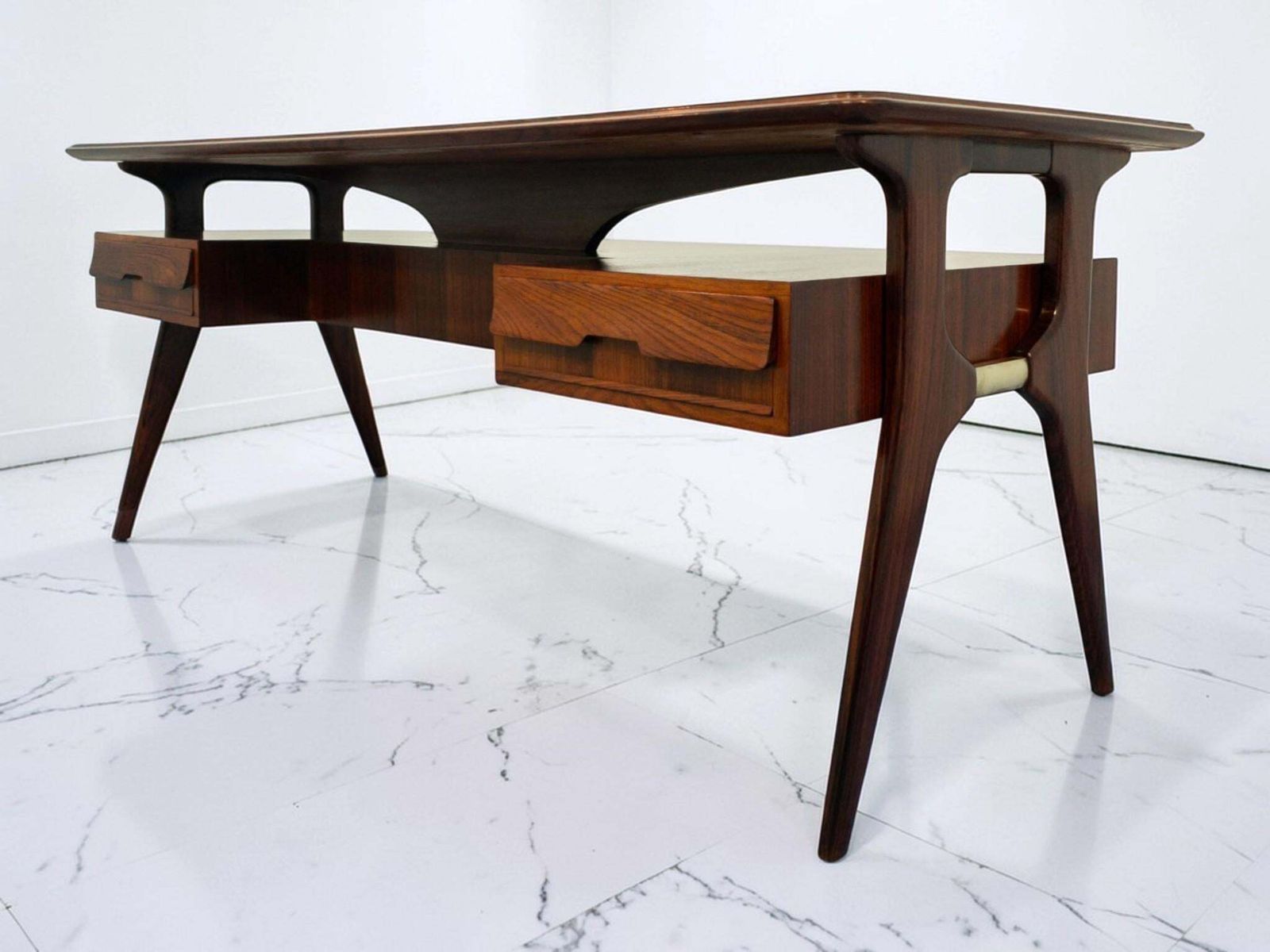 Italian Mid Century Executive Desk Designed By Vittorio Dassi In 1950s photo for sale