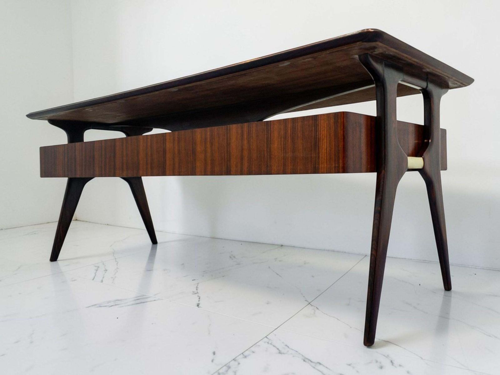 photo for sale Italian Mid Century Executive Desk Designed By Vittorio Dassi In 1950s