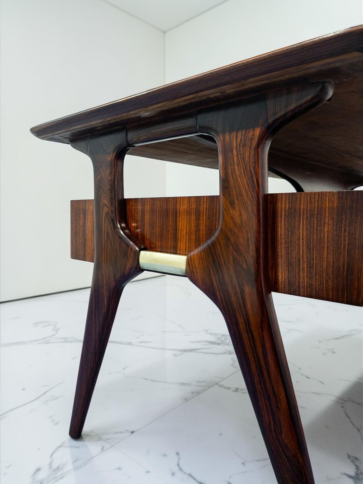 photo vintage Italian Mid Century Executive Desk Designed By Vittorio Dassi In 1950s