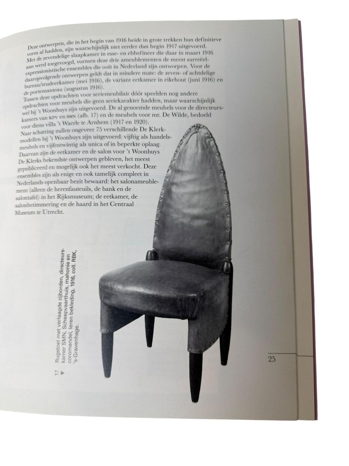 Furniture Art Deco Amsterdamse School High Back Side Chair By Michel De Klerk, 1916 photo