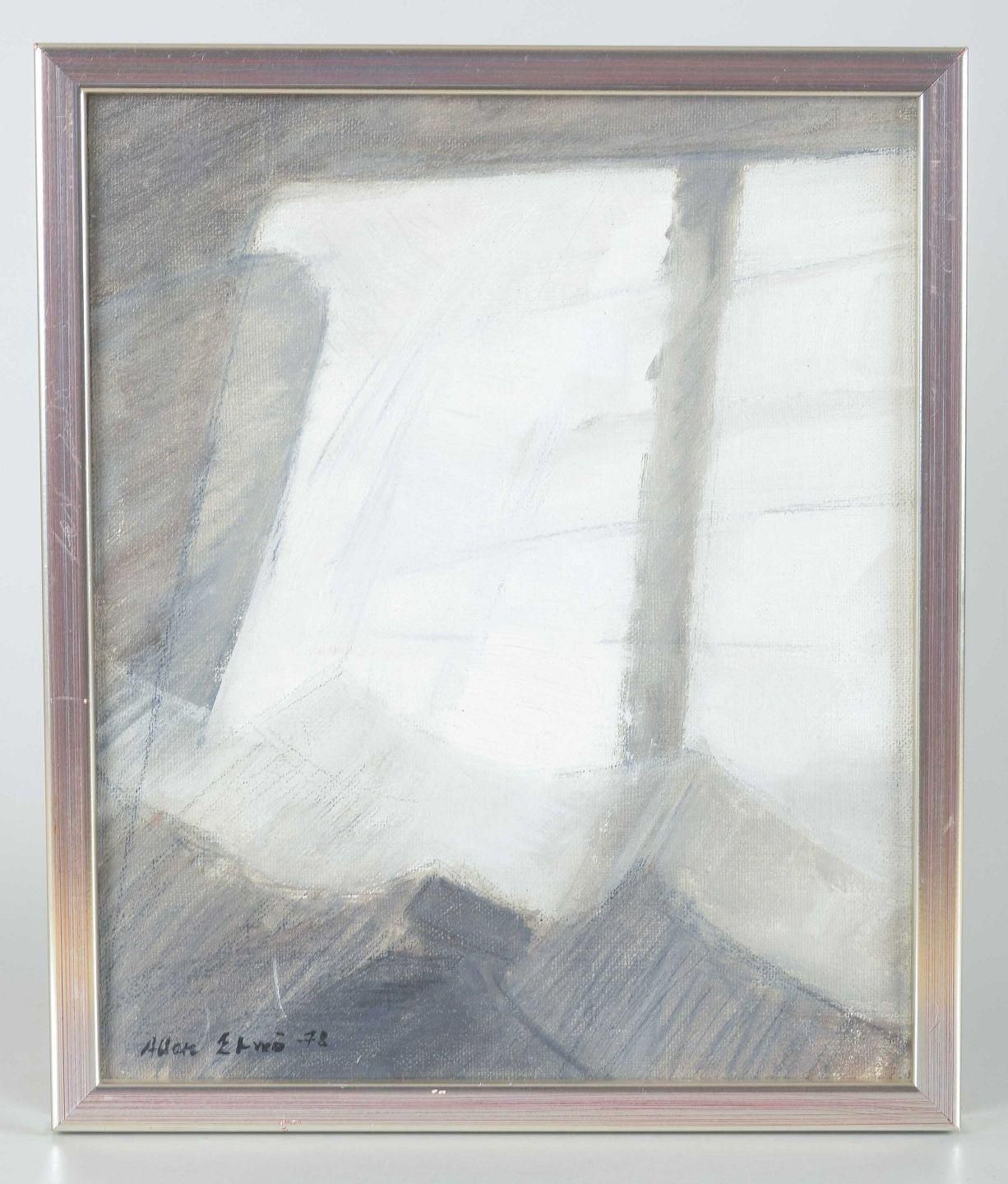 Allan Erwö, Swedish Artist. “Väggens Former II”. Oil On Canvas. 1978 photo furniture
