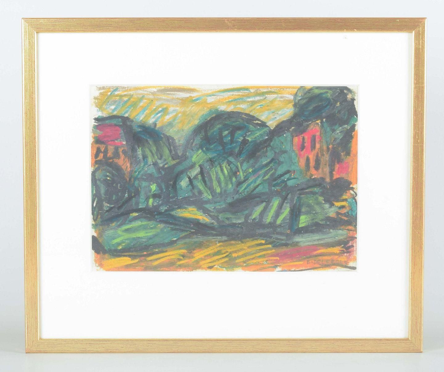 Bengt Delefors. Expressive Landscape. Gouache On Paper. Ca. 1960s/70s photo furniture