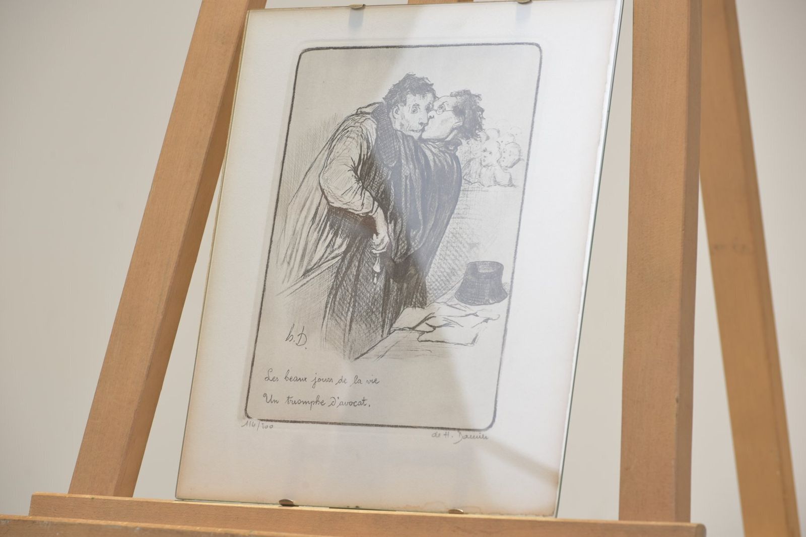 Un Triomphe D'avocat, Honore Daumier, Circa 1855, Lithograph Under Glass photo furniture
