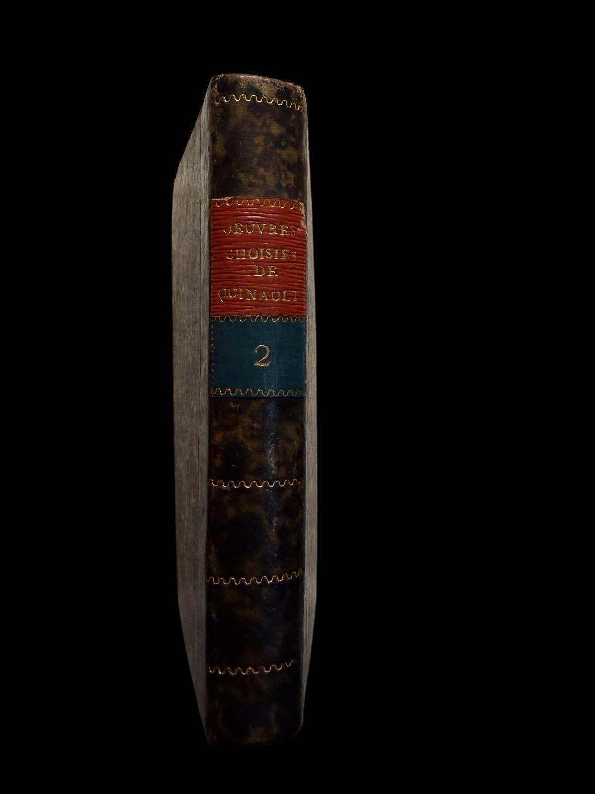 Quinault   Oeuvres Choisies   Tome Second   Paris, 1801   Didot Edition   Leathe photo for sale