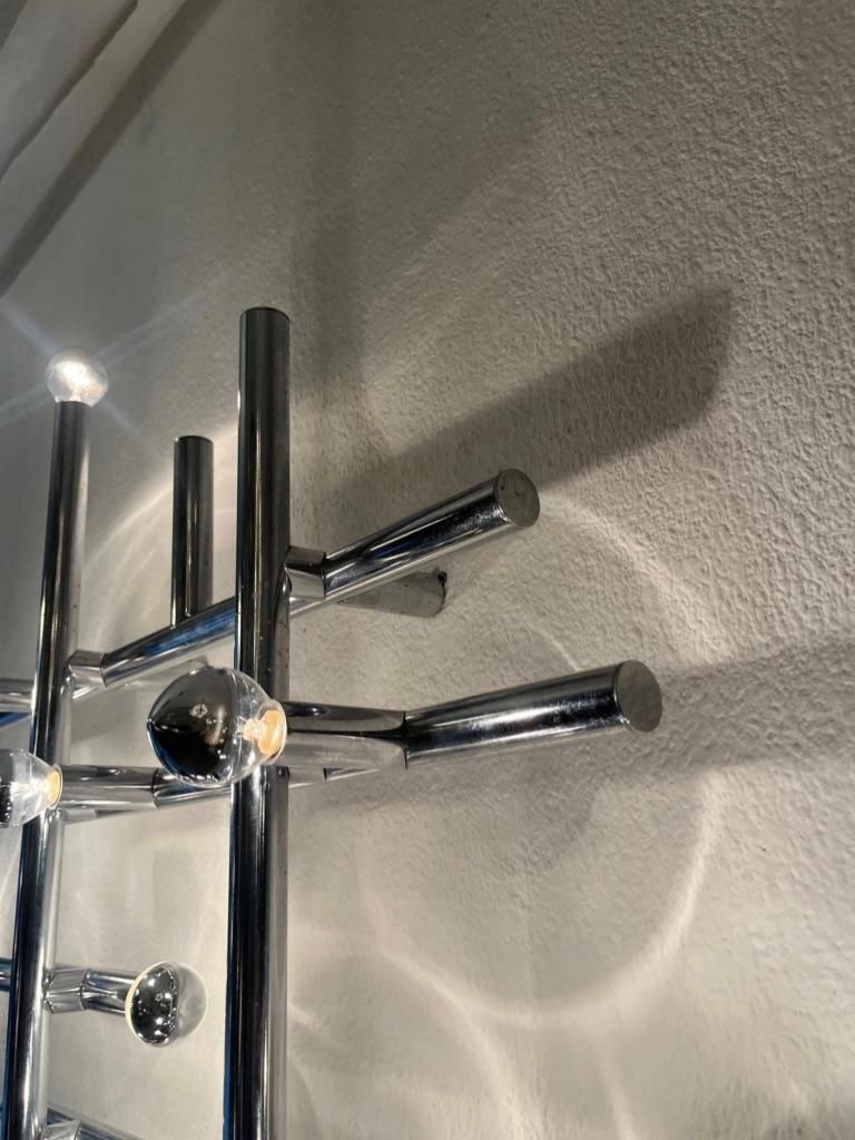 photo for sale Wall Or Ceiliing Chrome Tubular Lamp By Temde Lightings In Switzerland Ca. 1970s