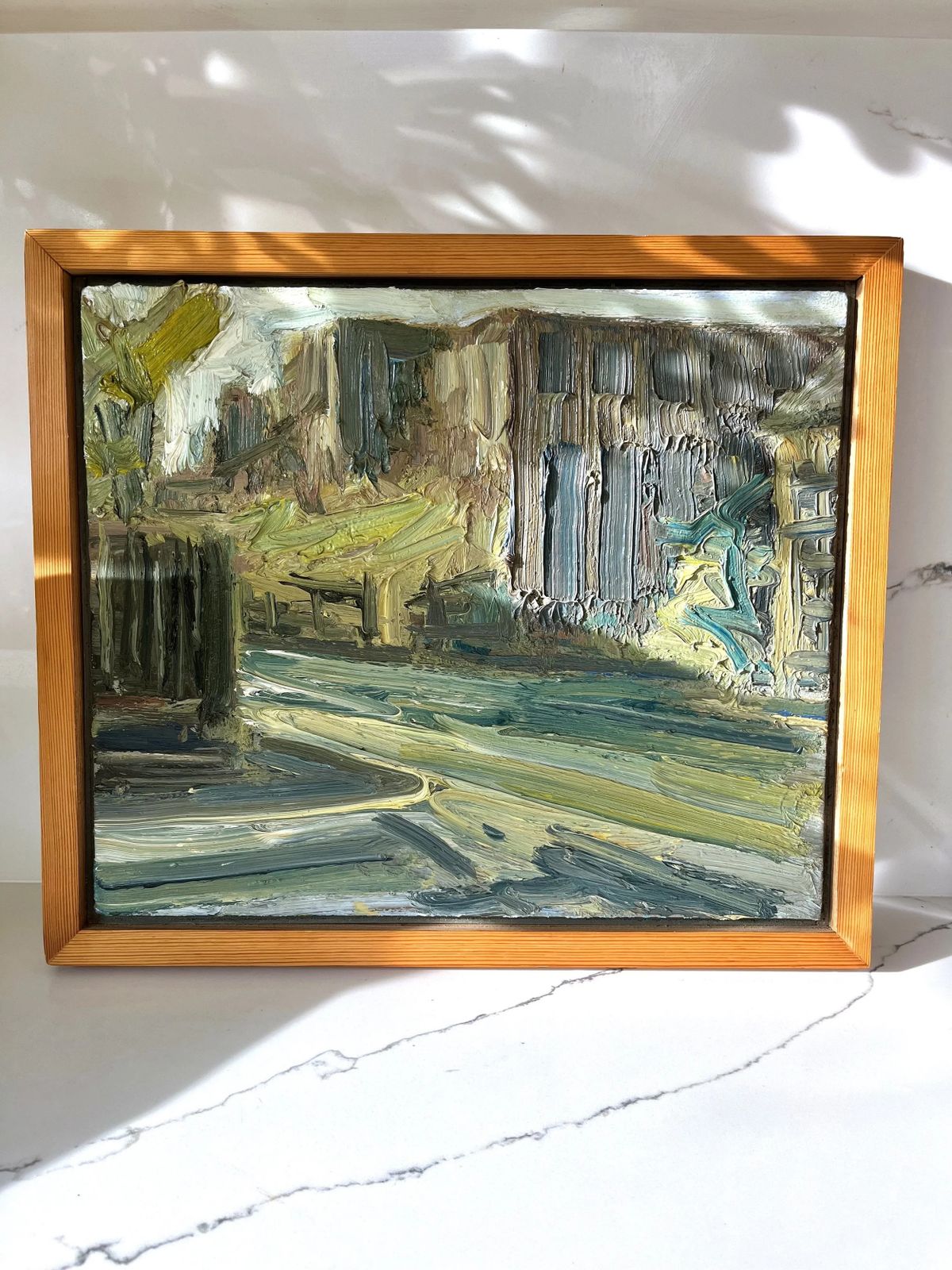 Oil On Canvas "Across Victoria Road" Painting By Charles Clarke