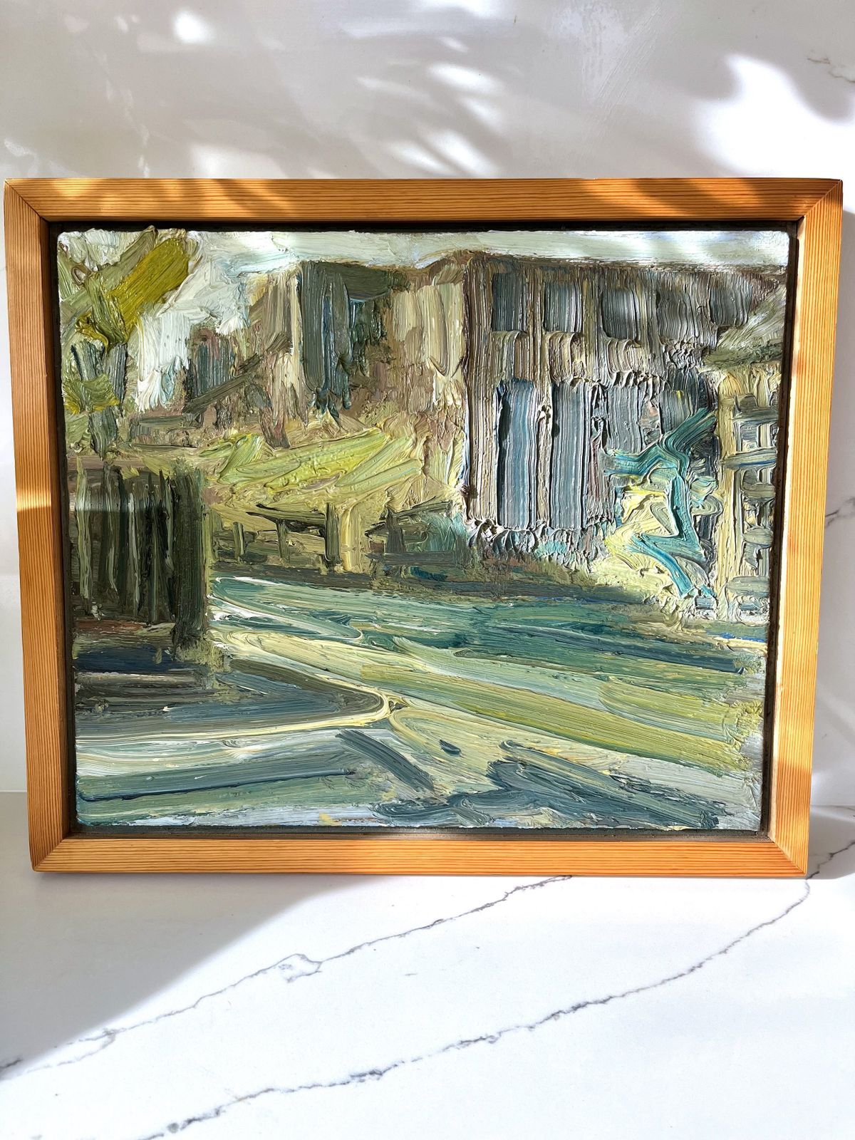 Oil On Canvas "Across Victoria Road" Painting By Charles Clarke photo furniture