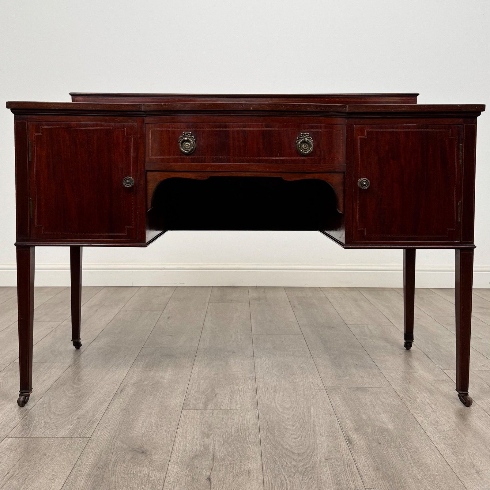 Antique 20th Century Edwardian Writing Table In Mahogany ( Af 5227 )