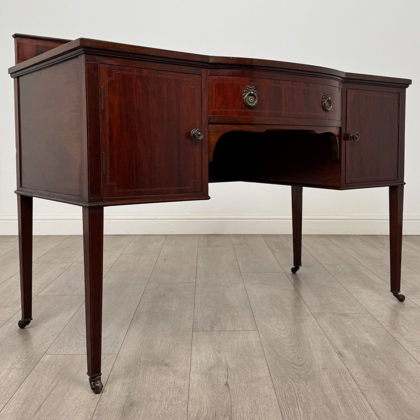 photo furniture Antique 20th Century Edwardian Writing Table In Mahogany ( Af 5227 )