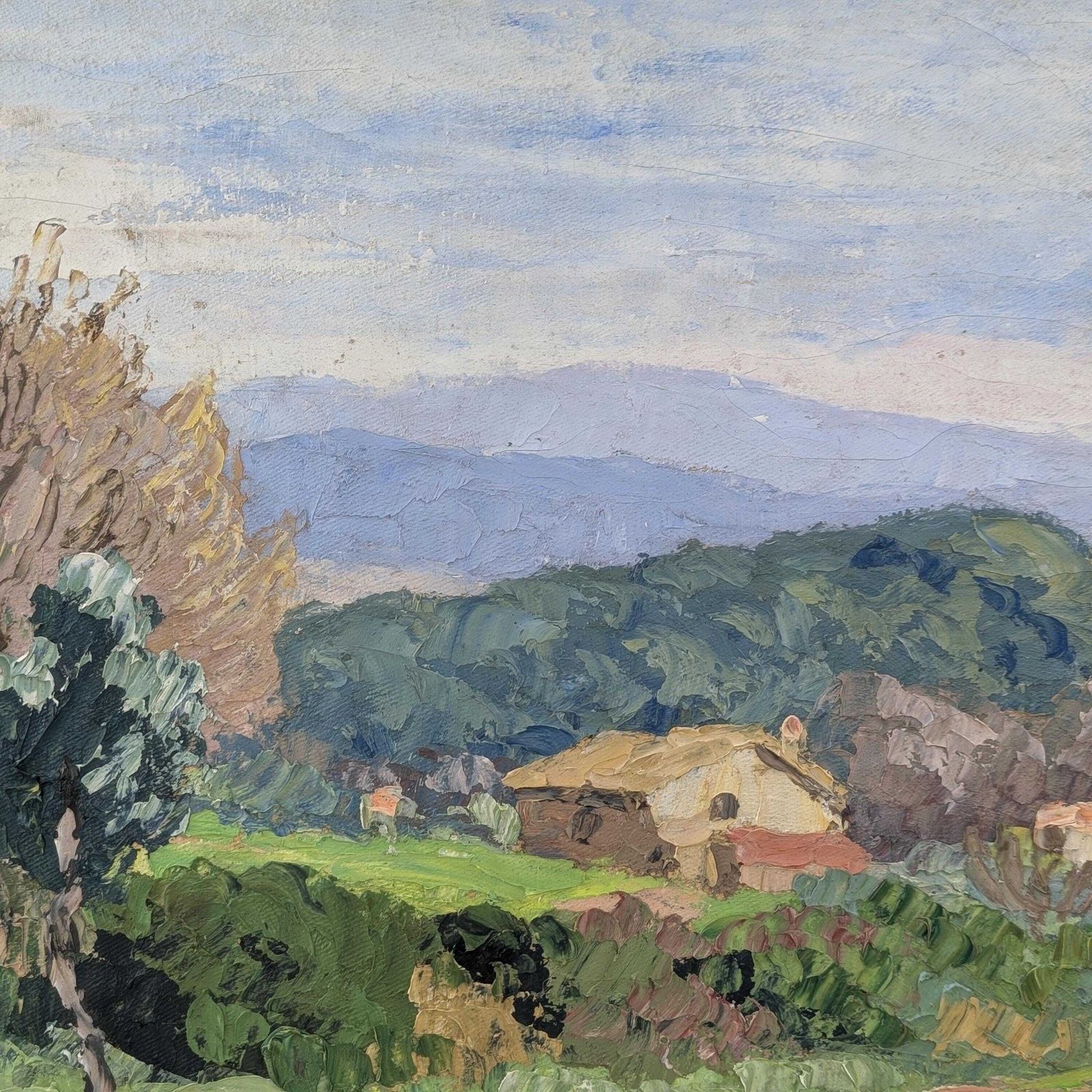 French Post Impressionist Provence Landscape Jehan Berjonneau Oil Painting photo vinterior