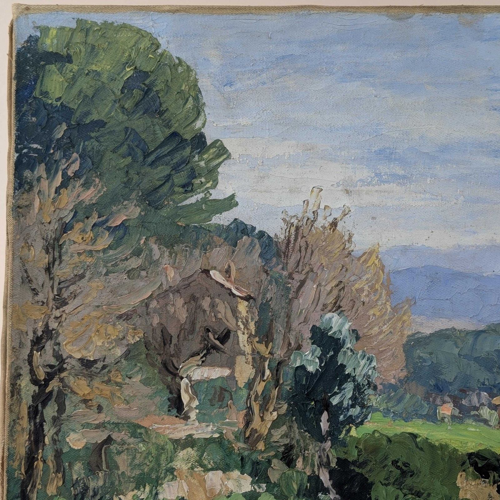 photo for sale French Post Impressionist Provence Landscape Jehan Berjonneau Oil Painting