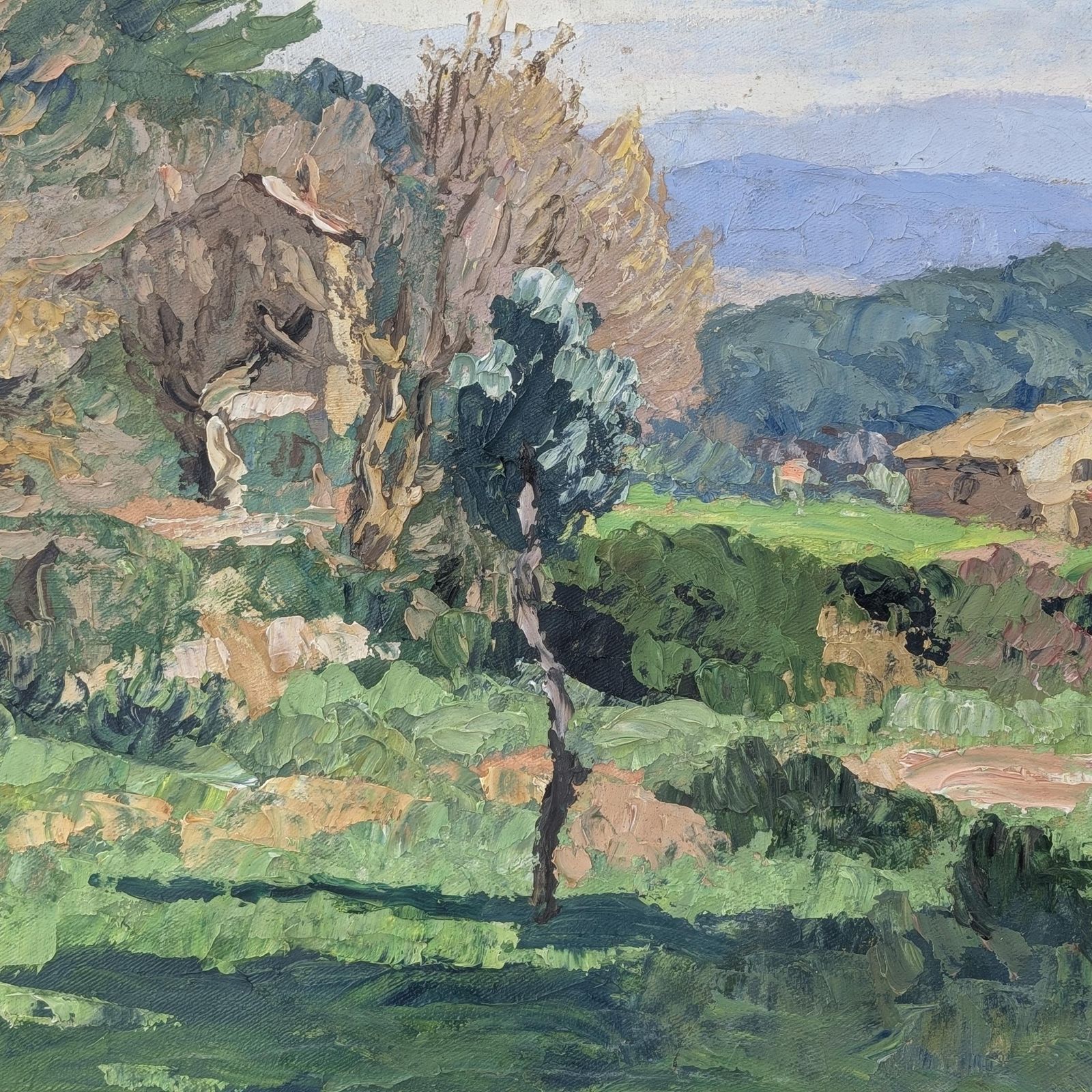 Art French Post Impressionist Provence Landscape Jehan Berjonneau Oil Painting photo